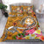 Tonga Custom Personalised Bedding Set - Turtle Plumeria (Gold) - Polynesian Pride