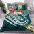 The Philippines Bedding Set - Summer Plumeria (Turquoise) Turquoise - Polynesian Pride