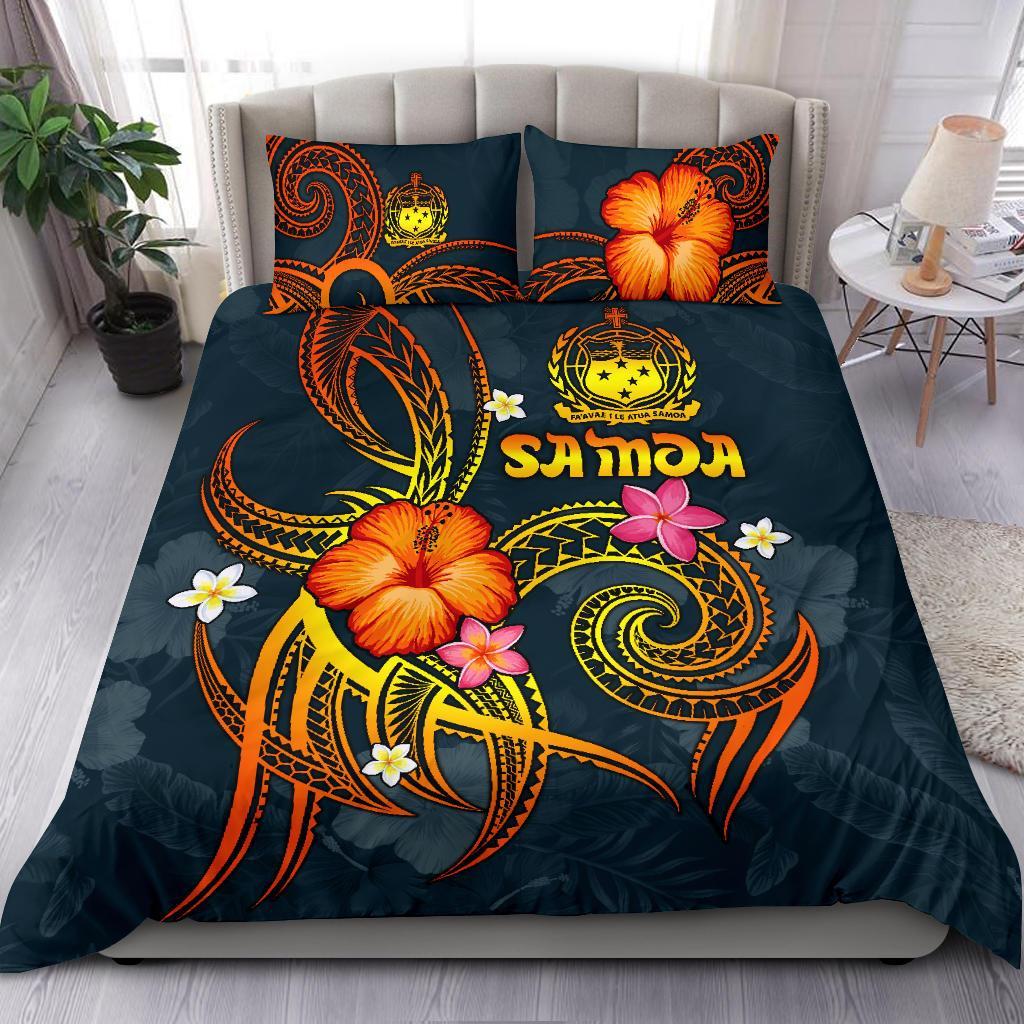 Polynesian Hawaii Bedding Set - Legend of Samoa (Blue) Blue - Polynesian Pride