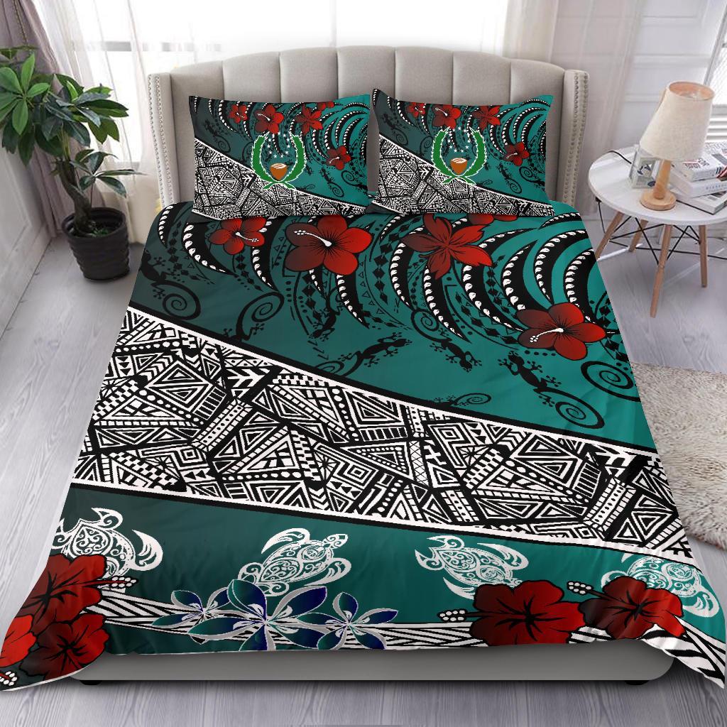 Pohnpei Bedding Set - Lizard And Turtle Green - Polynesian Pride