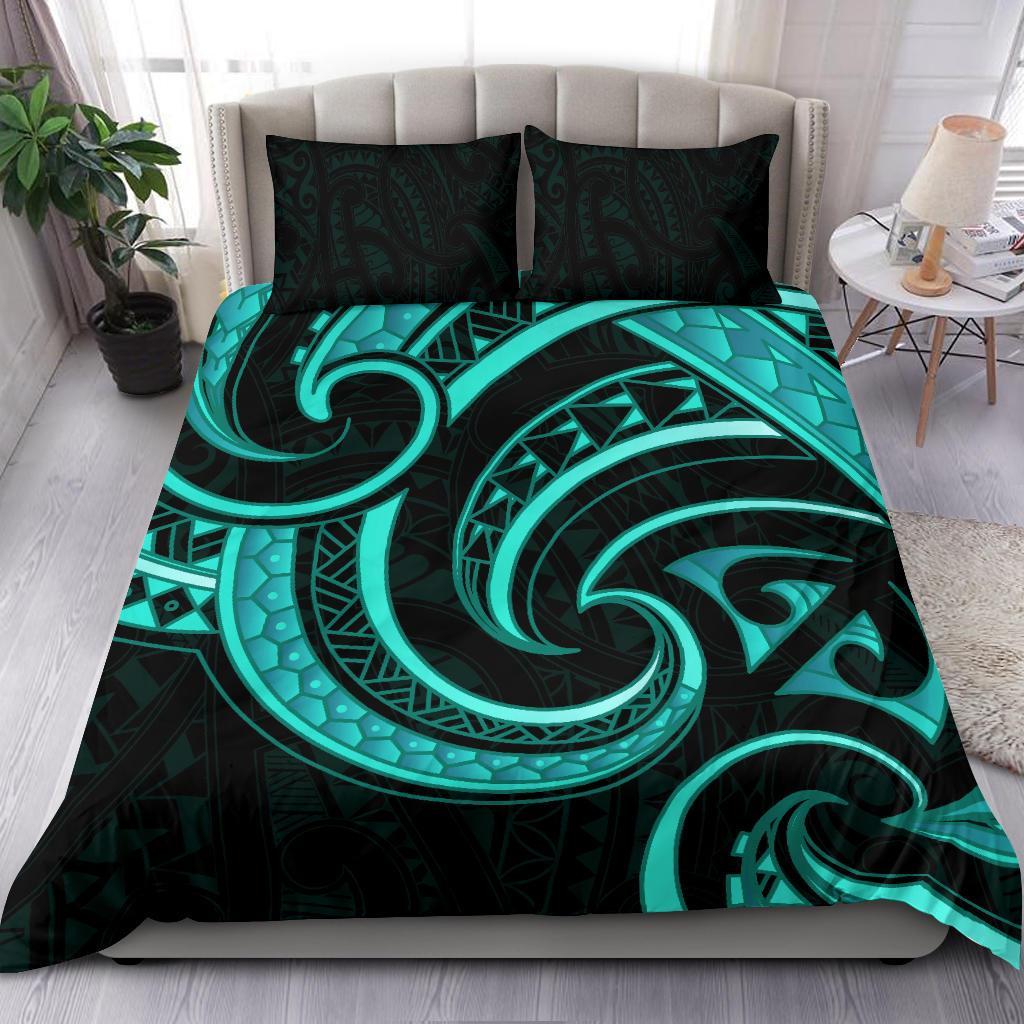 New Zealand Maori Mangopare Bedding Set Polynesian - Turquoise Turquoise - Polynesian Pride