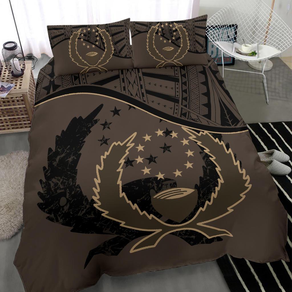 Pohnpei Duvet Cover Set - Pohnpei Flag Brown - Polynesian Pride