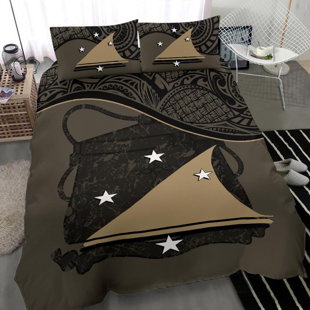 Tokelau Duvet Cover Set - Tokelau Coat Of Arms Brown - Polynesian Pride