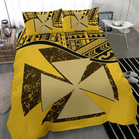 Wallis And Futuna Duvet Cover Set - Wallis And Futuna Coat Of Arms Yellow - Polynesian Pride