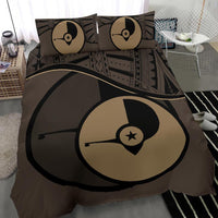 Yap Duvet Cover Set - Yap Flag Tattoo Brown - Polynesian Pride