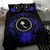 Chuuk Duvet Cover Set - Chuuk Flag & Dark Blue Hibiscus - Polynesian Pride