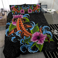 Hawaii Duvet Cover Set - Polynesian Shark Hibiscus - Polynesian Pride