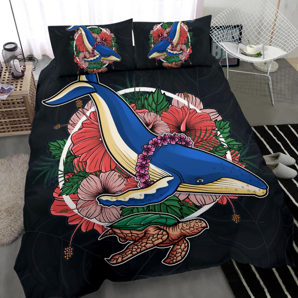 Hawaii Duvet Cover Set - Polynesian Whale Turtle - Polynesian Pride