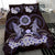 Polynesian Duvet Cover Set - Tahiti Bedding Set Shark Polynesia Compass Plumeria Purple - Polynesian Pride