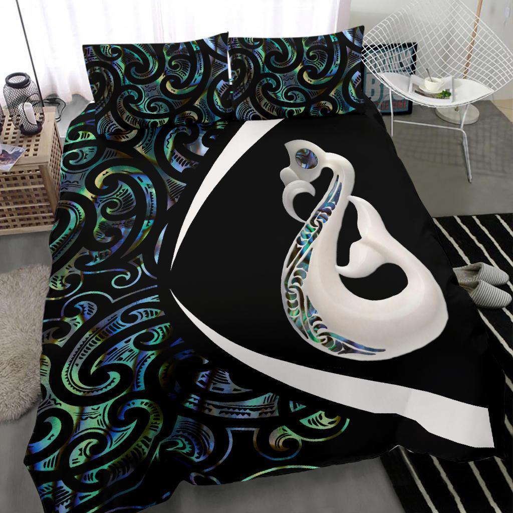 New Zealand Maori Manaia Paua Shell Bedding Set - Circle Style - Polynesian Pride