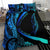 New Zealand Silver Fern Bedding Set Maori Tattoo Circle Style - Blue - Polynesian Pride