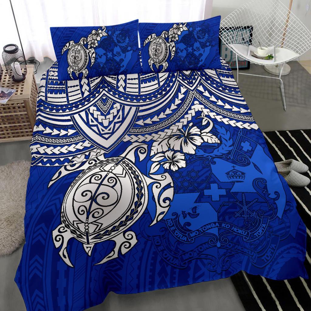 Tonga Polynesian Duvet Cover Set - Blue Turtle - Polynesian Pride