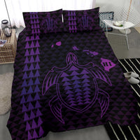 Hawaiian Map Kakau Turtle Polynesian Bedding Set - Purple - Polynesian Pride