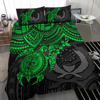 Pohnpei Polynesian Duvet Cover Set - Polynesian Green Turtle - Polynesian Pride