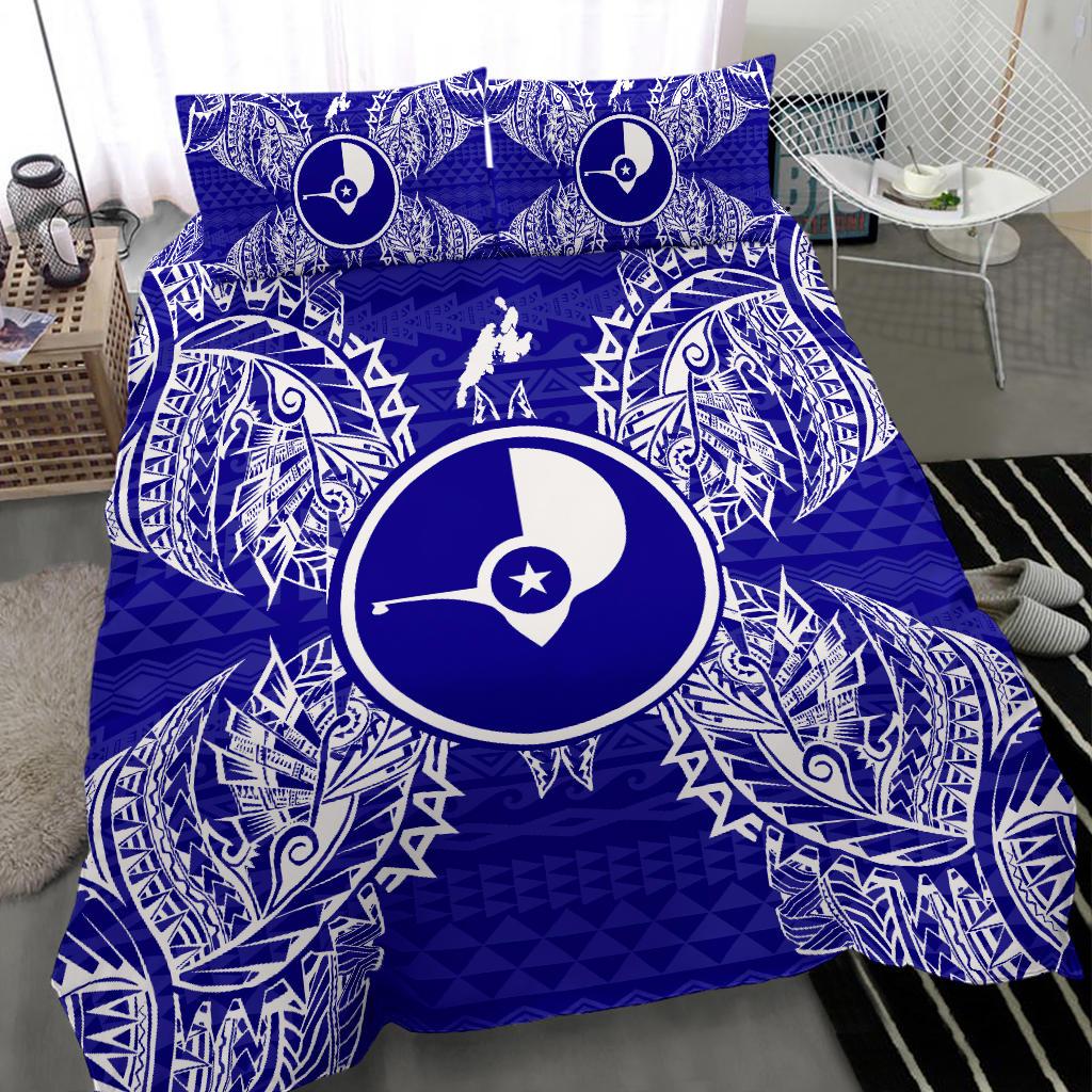 Polynesian Bedding Set - Yap Duvet Cover Set Map Blue - Polynesian Pride