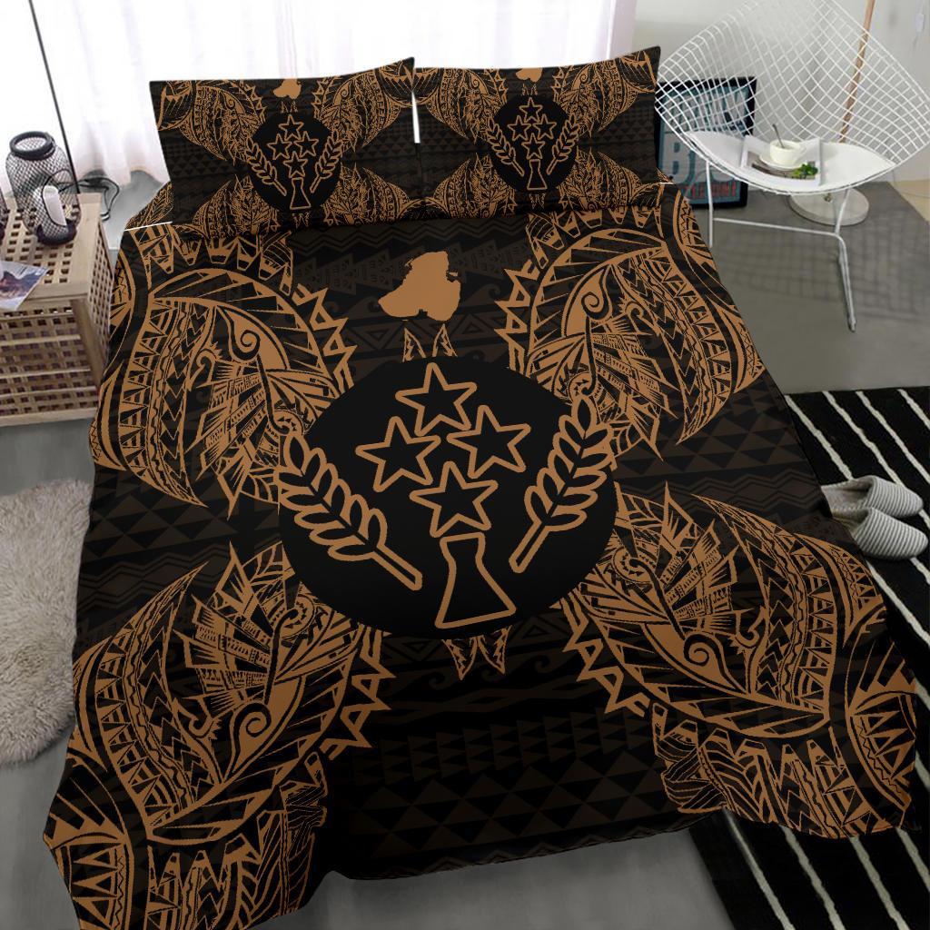 Polynesian Bedding Set - Kosrae Duvet Cover Set Map Gold - Polynesian Pride