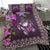 Polynesian Duvet Cover Set - Tahiti Bedding Set Turtle Hibiscus Purple - Polynesian Pride