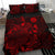 Polynesian Bedding Set - Tahiti Duvet Cover Set Red Color - Polynesian Pride