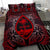 Guam Polynesian Bedding Set - Red Hibiscus Coat Of Arms - Polynesian Pride