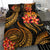 Polynesian Bedding Set - American Samoa Duvet Cover Set - Gold Plumeria - Polynesian Pride