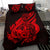 Polynesian Bedding Set - Tonga Duvet Cover Set Father And Son Red Red - Polynesian Pride