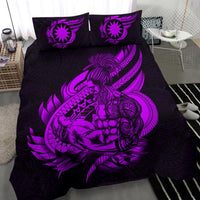Polynesian Bedding Set - Nauru Duvet Cover Set Father And Son Purple Purple - Polynesian Pride