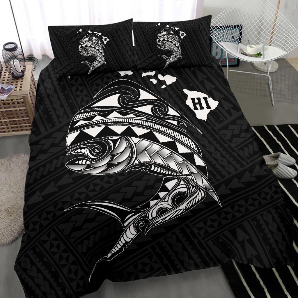 Hawaii Polynesian Mahi - Mahi Common Dolphinfish Bedding Set - White - Polynesian Pride