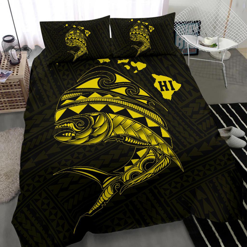 Hawaii Polynesian Mahi - Mahi Common Dolphinfish Bedding Set - Yellow - Polynesian Pride