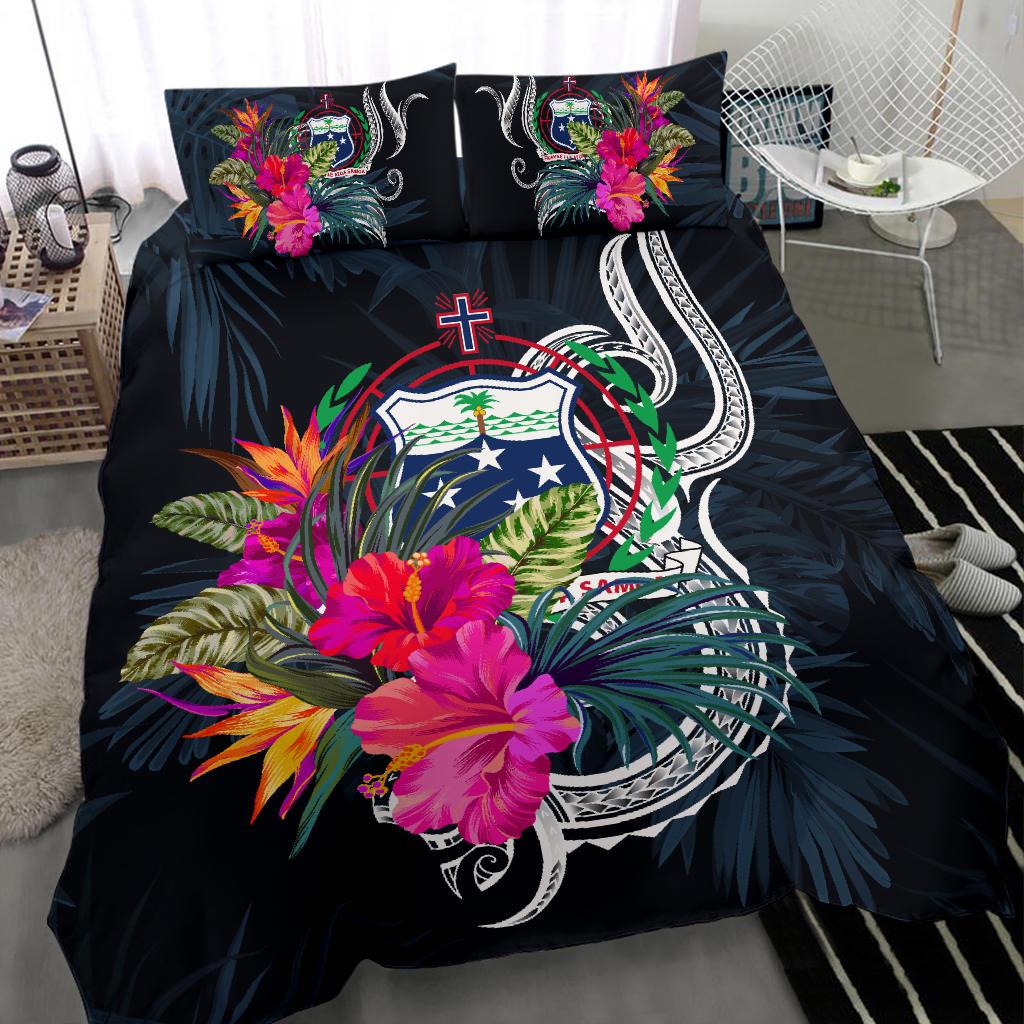 Polynesian Bedding Set - Samoa Duvet Cover Set Tropical Flowers - Polynesian Pride