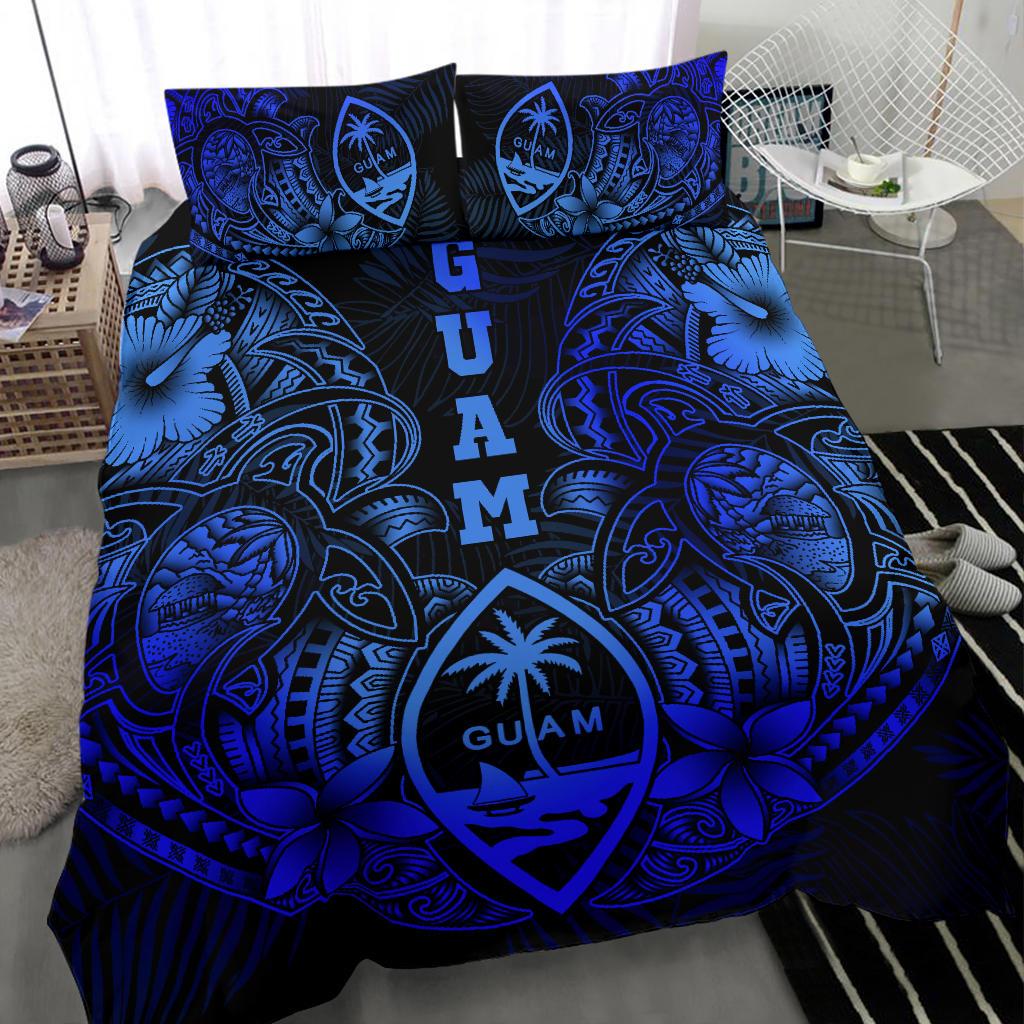 Polynesian Bedding Set - Guam Duvet Cover Sets - Blue Turtle Homeland - Polynesian Pride