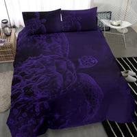 Hawaii Sea Turtle Water Color Travel Galaxy Bedding Set - AH - Purple - Polynesian Pride