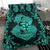 Hawaii Anchor Hibiscus Flower Vintage Bedding Set - AH - Turquoise - Polynesian Pride