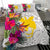 Papua New Guinea Bedding Set - Hibiscus Polynesian Pattern White Version - Polynesian Pride