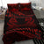 Aotearoa Bedding Set Red Maori Manaia With Silver Fern - Polynesian Pride