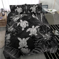 Hawaii Bedding Set - Silver Tropical Turtle Bedding Set AH - Polynesian Pride