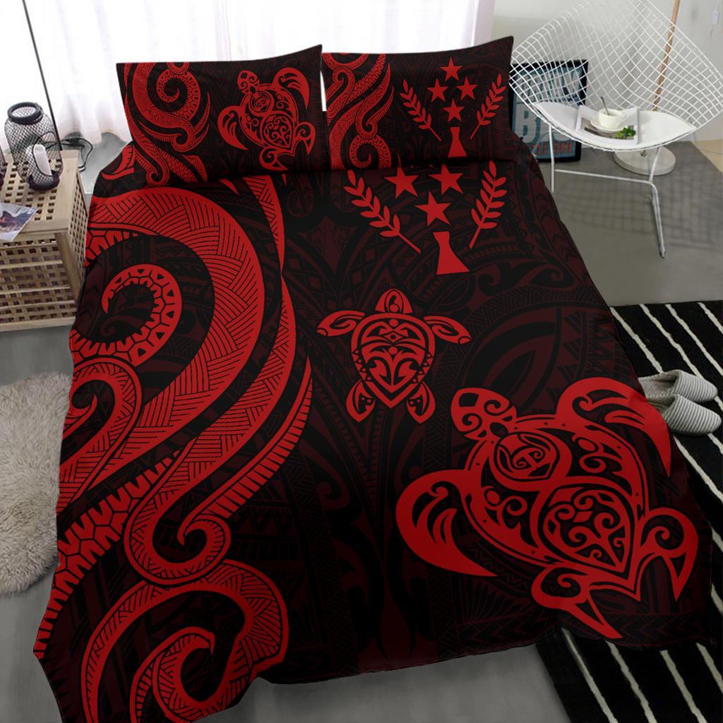 Kosrae Micronesian Bedding Set - Red Tentacle Turtle - Polynesian Pride