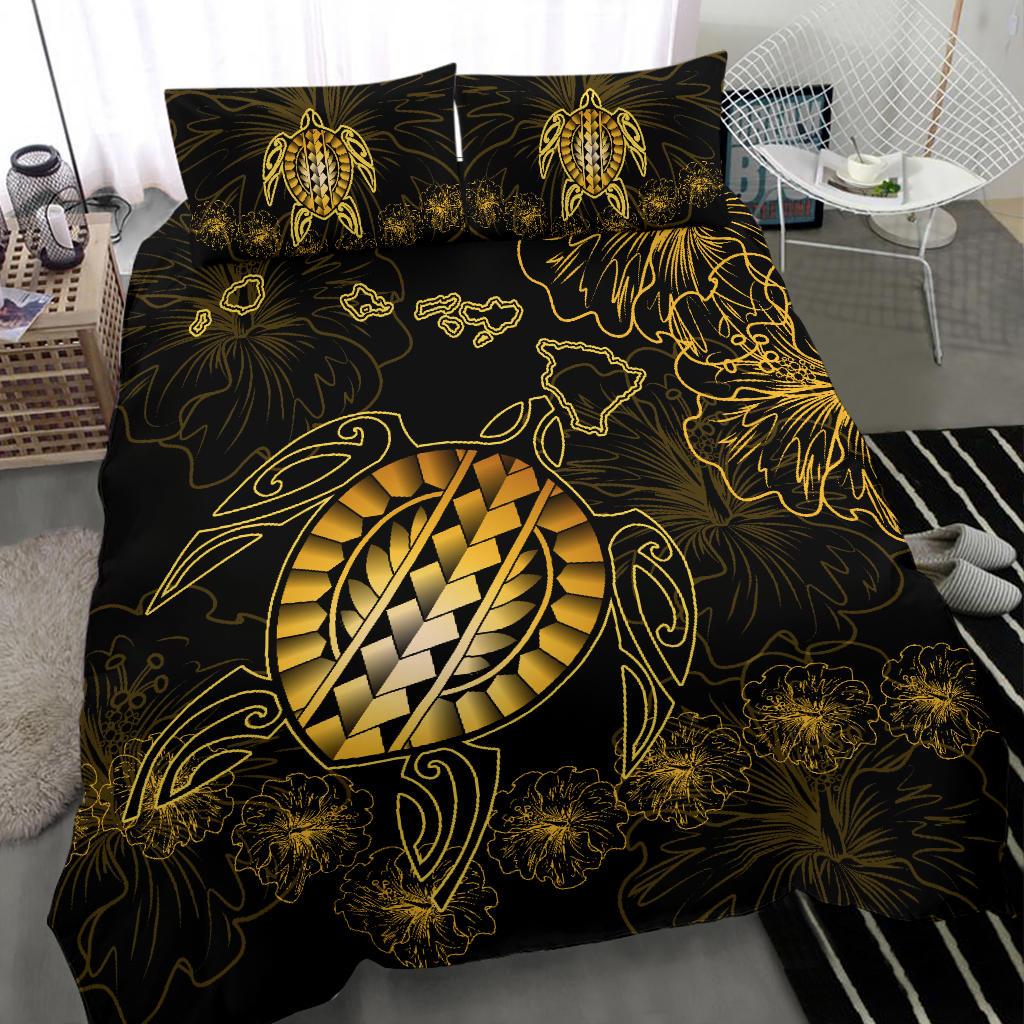 Hawaiian Turtle Hibiscus Bedding Set - Flora - AH - Polynesian Pride