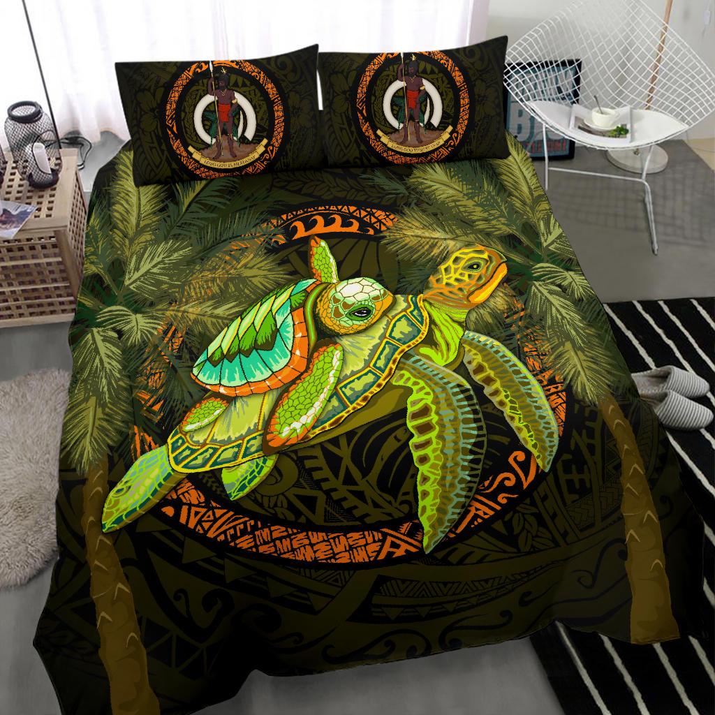 Vanuatu Bedding Set - Polynesian Turtle Palm Tree - Polynesian Pride