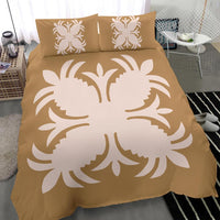 Hawaiian Bedding Set Royal Pattern - Gold - A2 Style - Polynesian Pride
