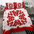 Hawaii Bedding Set - Hawaiian Quilt Plumeria Medallion Red - AH - Polynesian Pride