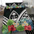 Guam Bedding Set - Guam Coat of Arms & Polynesian Tropical Flowers White - Polynesian Pride