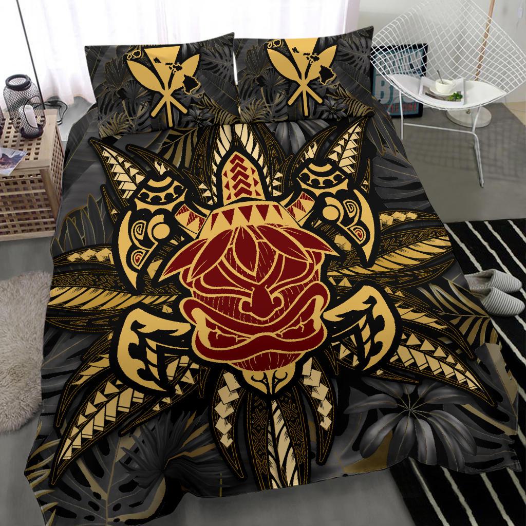 Hawaii Turtle Polynesian Tropical Gold Bedding Set - Alone Style - AH - Polynesian Pride