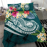 FSM Polynesian Bedding Set - Summer Plumeria (Turquoise) Turquoise - Polynesian Pride