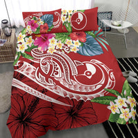 YAP Polynesian Bedding Set - Summer Plumeria (Red) - Polynesian Pride