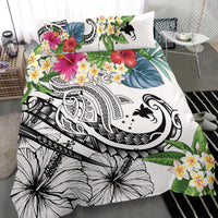 Papua New Guinea Polynesian Bedding Set - Summer Plumeria (White) - Polynesian Pride