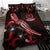 Vanuatu Polynesian Bedding Set - Turtle With Blooming Hibiscus Red - Polynesian Pride