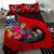 Samoa Bedding Set - Polynesian Hook And Hibiscus (Red) - Polynesian Pride