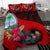 Guam Bedding Set - Polynesian Hook And Hibiscus (Red) - Polynesian Pride