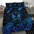 Maori Aotearoa Rugby Haka Bedding Set New Zealand Silver Fern - Blue - Polynesian Pride