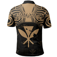 Hawaiian Kanaka Polo Shirt Demodern Gold - Polynesian Pride